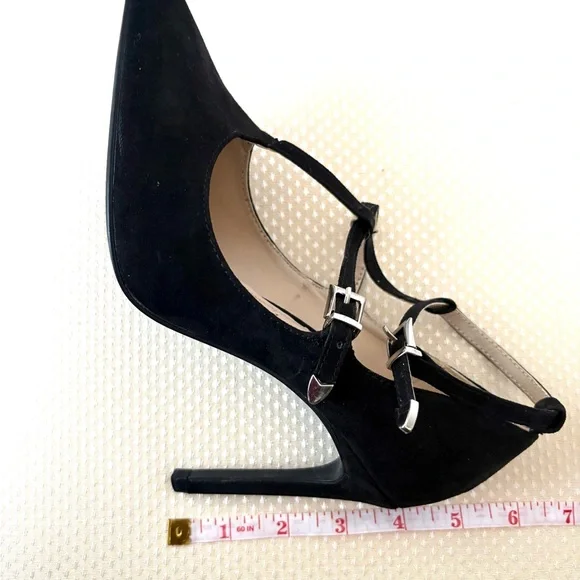 Zara Basic Black Strappy Heels - Picture 5 of 7
